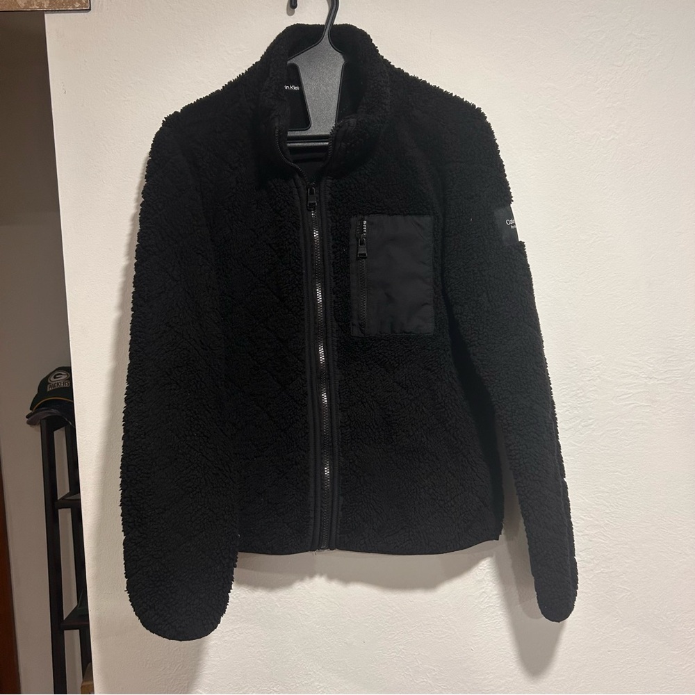 Calvin Klein Black Sherpa Jacket